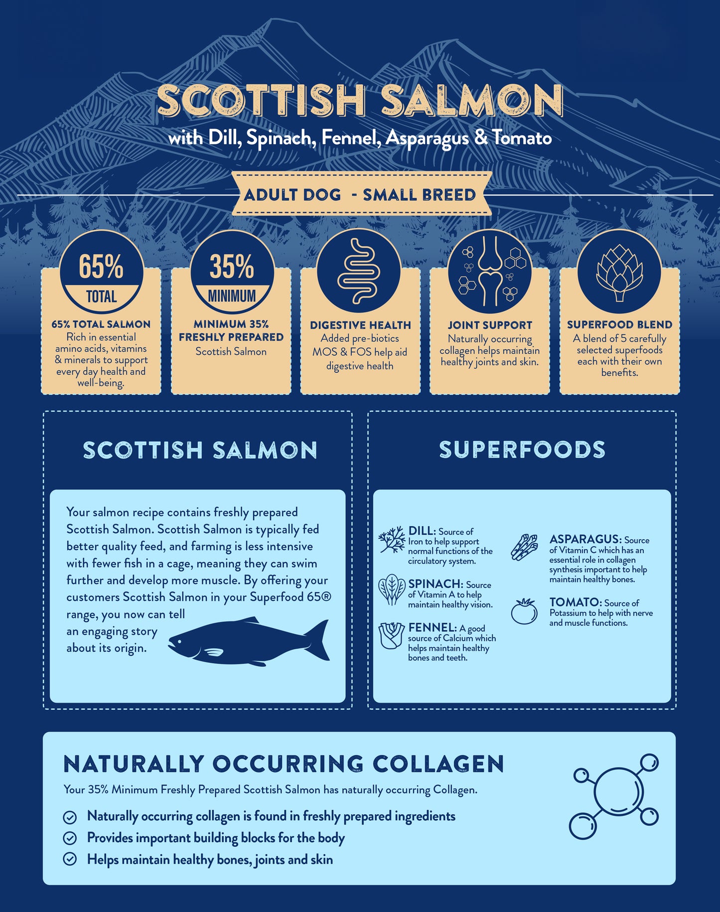 Superfood65 SF65 Scottish Salmon for Small Breed Adult Dogs 12kg